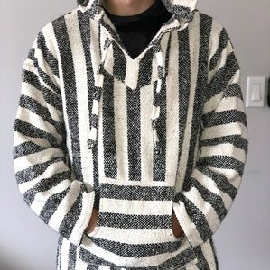 Mexican hoodie poncho